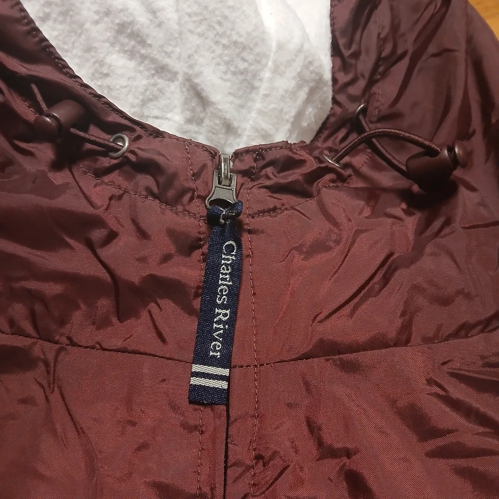 Charles River Apparel‎ Maroon Windbreaker Sz L - Picture 7 of 8